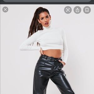 missguided roll turtleneck top brand new